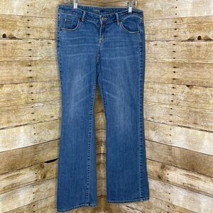 MOSSIMO SUPPLY CO. LOW RISE BOOTCUT JEANS SUPER STRETCH CASUAL ESSENTIAL JEANS